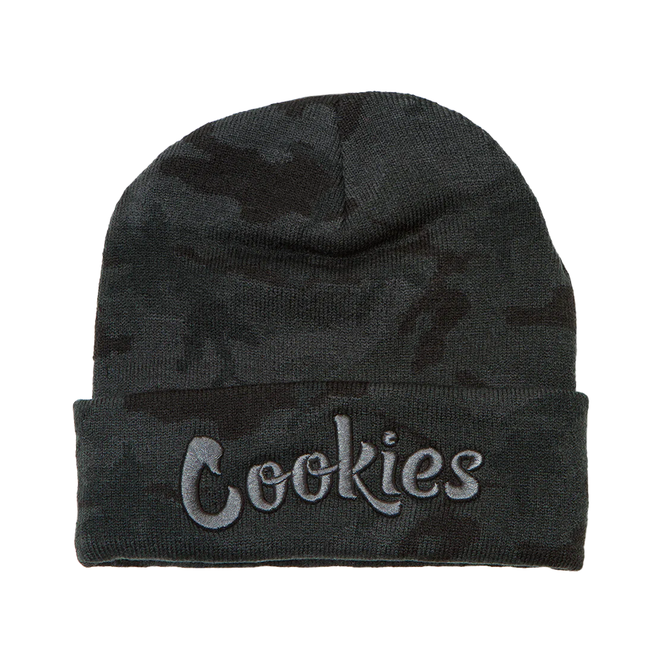 Bonnet brodé Cookies Goodies noir avec logo Cookies brodé, accessoire de mode original et tendance.