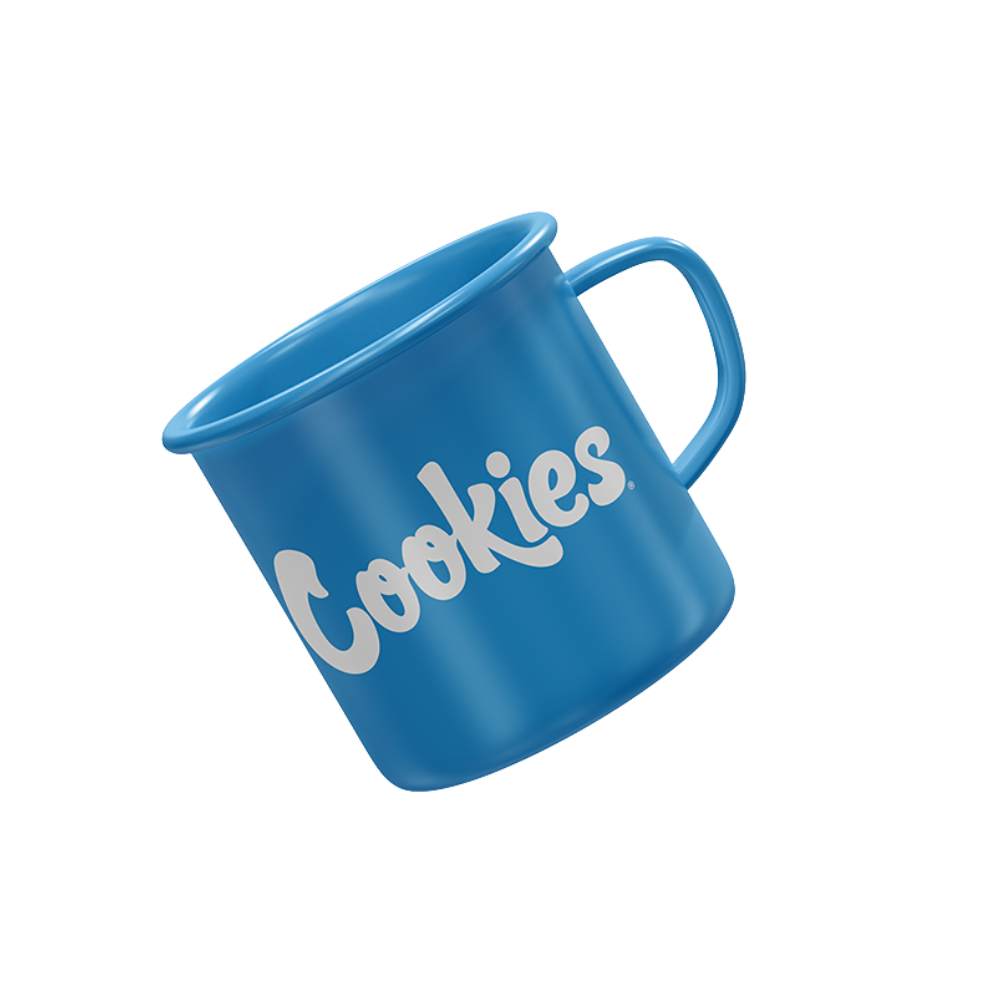 Tasse Cookies Goodies avec motif de cookies croustillants, idéale pour thé ou café, en céramique blanche.