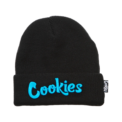 Bonnet brodé Cookies Goodies avec motif Cookies noir et blanc, design tendance et confortable, idéal pour les fans de la marque.