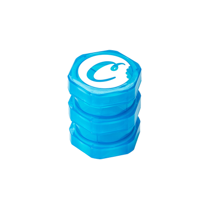 Grand bocal empilable Cookies V2 pour biscuits, en plastique bleu, idéal pour stocker des gourmandises et bonnes surprises.