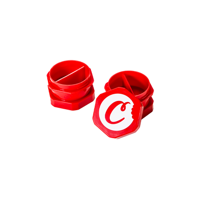 Grand bocal empilable Cookies V2 pour bonbons, en verre rouge avec couvercle, idéal pour stocker des gourmandises.