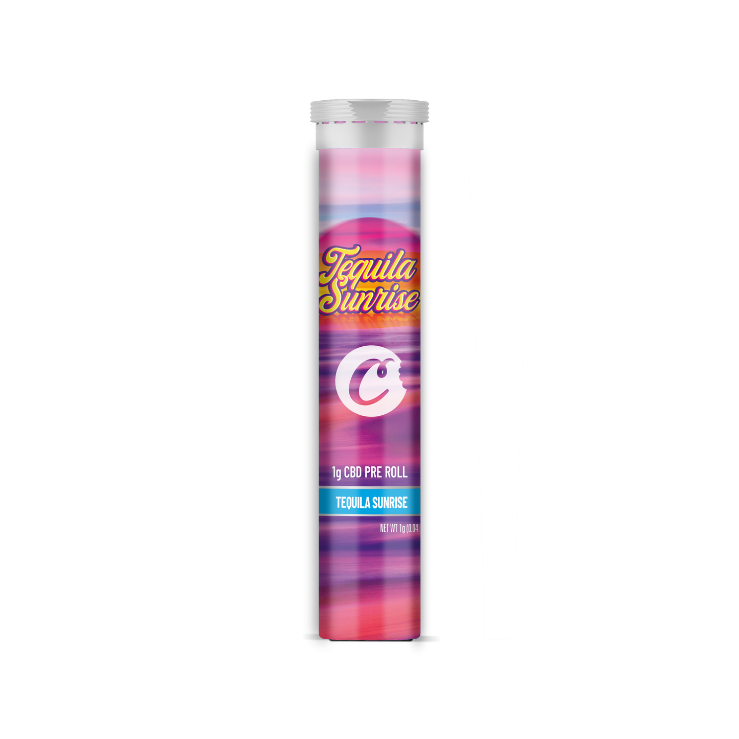 Pré-roulé CBD Tequila Sunrise par Cookies, cannabis pré-roulé avec emballage coloré, idéal pour une expérience relaxante.
